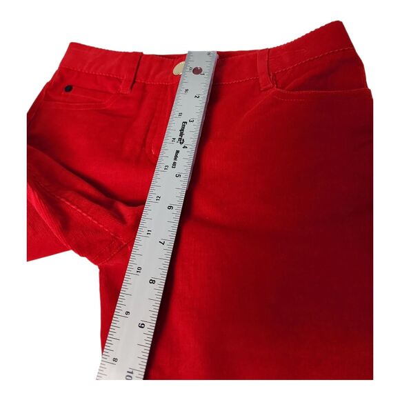 NWT JACADI Paris Madison Girl's Corduroy Sz 8 Yrs Red Skinny Slim Jeans French - Picture 4 of 10